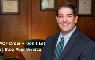 Picture of Reynaldo Garza III with blog title “A DWOP Order - Don't Let That Stop Your Divorce"