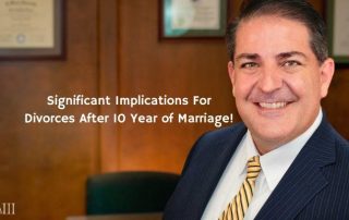 Picture of Reynaldo Garza III with blog title “ Significant Implication For Divorce After 10 year of Marriage"